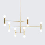 Modern Black Gold Chandelier Branch Design for Loft Bedroom Living Room Nord Fashion Atomium.
