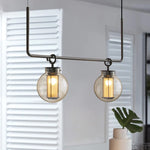 Chandelier: Industrial Metal Glass Ball Lighting for Retro Restaurant and Living Room