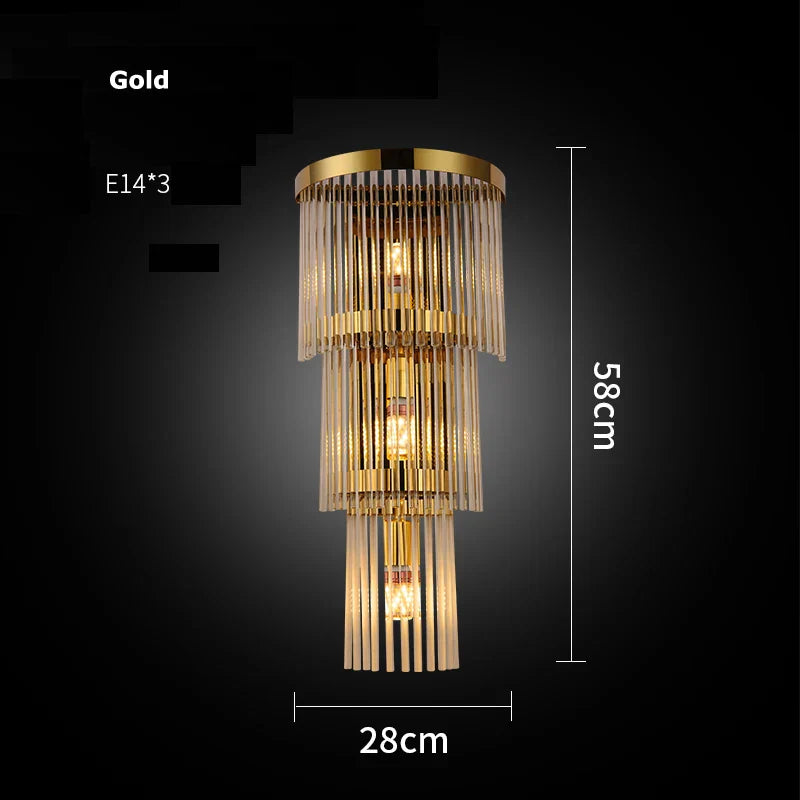 Crystal LED Wall Sconce Light for Bedroom and Corridor