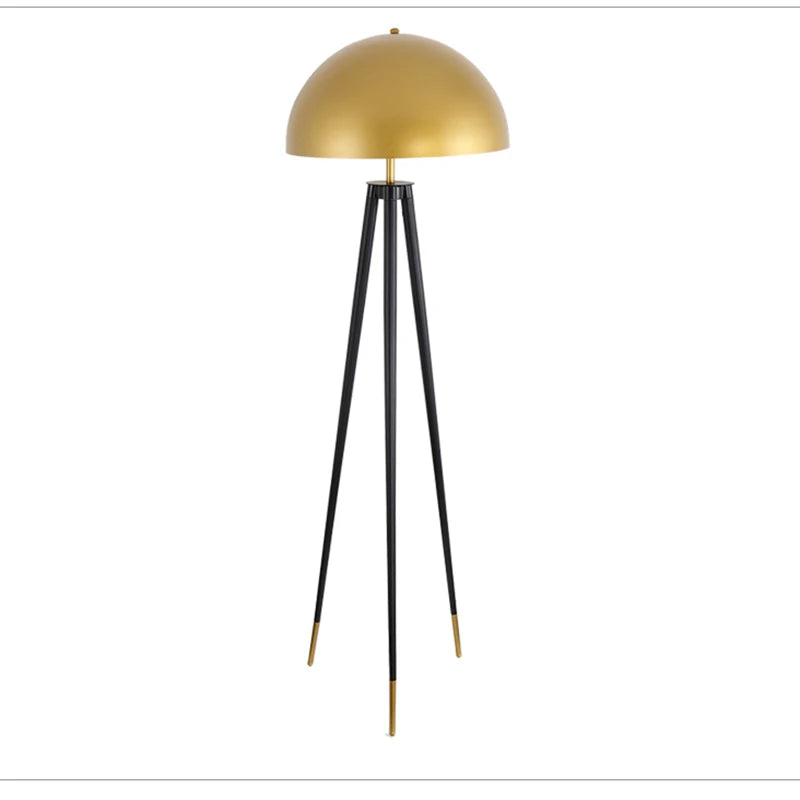 Coyote Gold Tripod Floor Lamp for Home Decor in Living Room or Bedroom