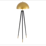 Coyote Gold Tripod Floor Lamp for Home Decor in Living Room or Bedroom