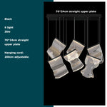 Golden Love Paper Chandelier: Postmodern LED Designer Lighting for Foyer