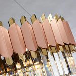 E14 LED Crystal Stainless Steel Rose Gold Pendant Lights