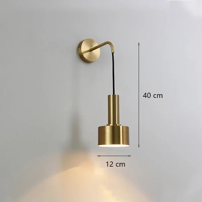 Modern Black Gold Adjustable Wall Lamp Sconce for Indoor Reading E27