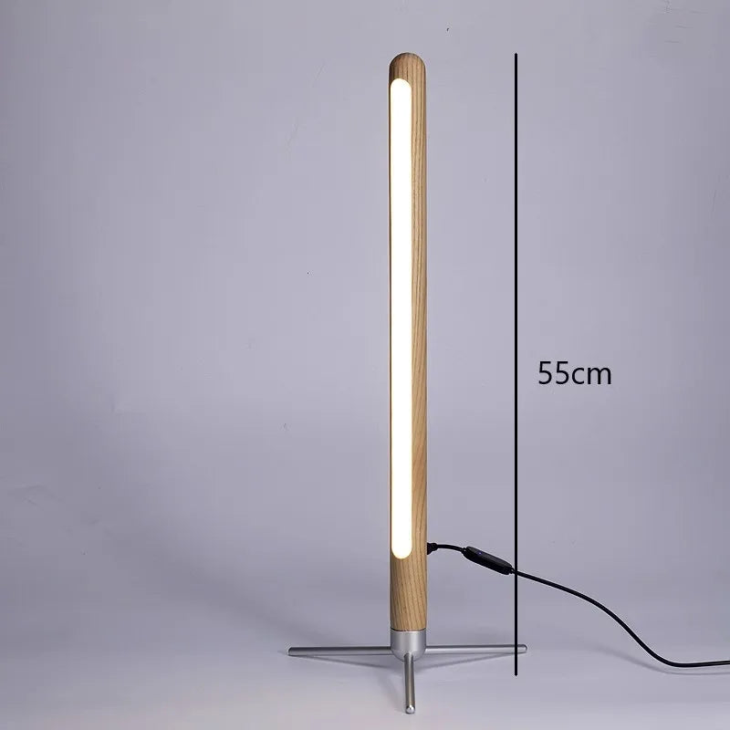 Nordic Wooden LED Floor Lamp for Living Room & Bedroom Decor