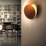 LED Gold Eclipse Circle Wall Lamp for Bedroom Living Room