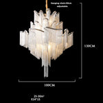 Retro Vintage LED Aluminum Chandelier Lighting in Gold Chrome Silver