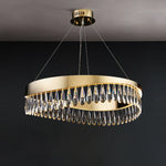 Crystal Stainless Steel LED Chandelier for Foyer