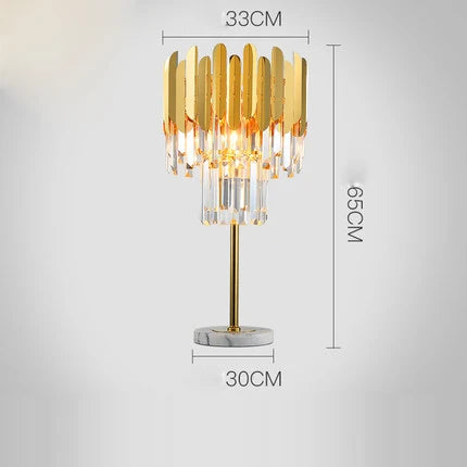 Postmodern Crystal Marble LED Floor Lamp for Bedroom