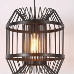 Cage Light Frame Pendant Industrial Single Head Black Nordic Creative Fixture