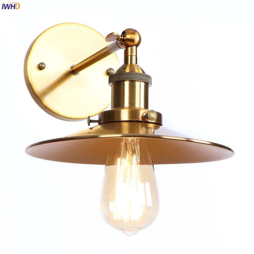 Antique Gold Rustic LED Wall Light for Home Decor