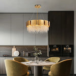 Stainless Steel Crystal Golden Chandelier for Dinning Room