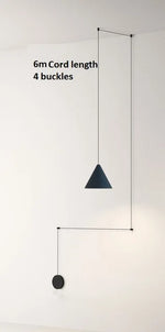 Geometric LED Pendant Light for Living Room Bedside - Nordic Style Glam Fixtures