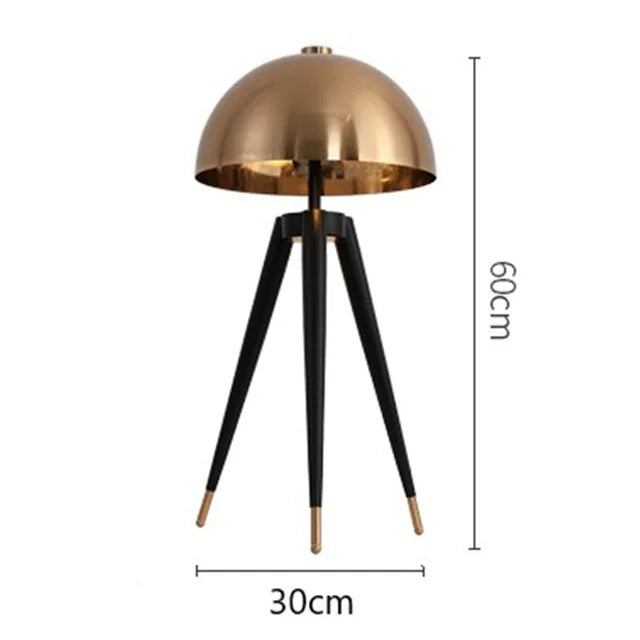 Coyote Gold Tripod Floor Lamp for Home Decor in Living Room or Bedroom
