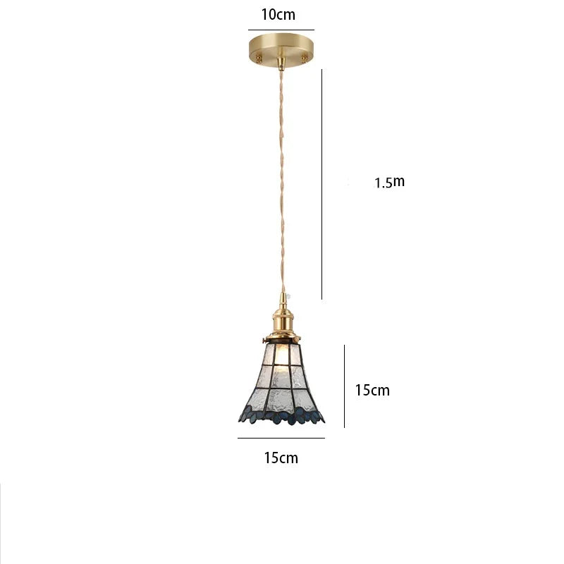 Nordic Glass LED Pendant Lamp for Cafe Bedroom Restaurant, Japanese Style