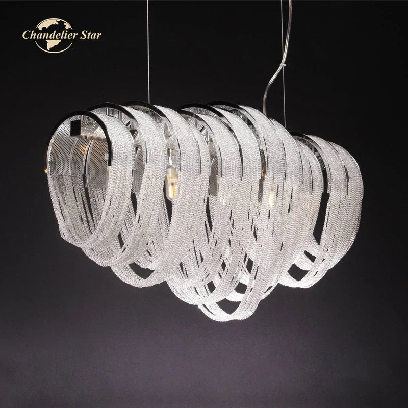 Crystal Circle LED Tassel Chandelier: Modern Luxury Pendant Hanging Light Fixture for Bedroom and Living Room