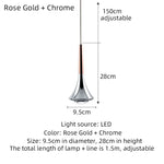 Rain Chrome Pendant Light for Dining Room Minimalism Decor Kitchen Loft