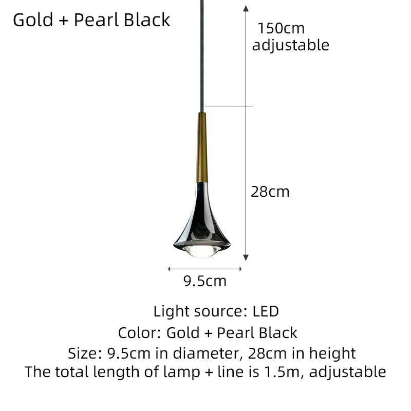 Rain Chrome Pendant Light for Dining Room Minimalism Decor Kitchen Loft