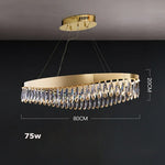Crystal Stainless Steel LED Chandelier for Foyer