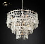Marignan Crystal Chandelier Tiered Round Living Room Pendant Light