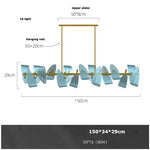 Copper Glass Blue Beauty Designer Wall Sconce LED Wall Light