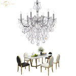 Traditional Crystal Chandelier LED Hanging Lamp Luxe Candle Lustre