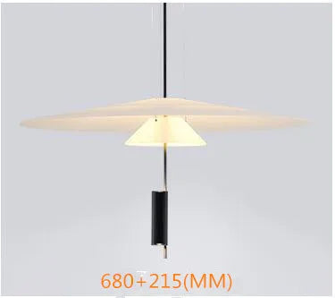 Nordic Flamingo Chandelier: White Light Minimalist Round Lamp for Living, Bed, Dining Room
