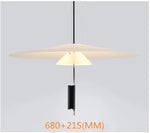 Nordic Flamingo Chandelier: White Light Minimalist Round Lamp for Living, Bed, Dining Room