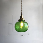 Brass Pumpkin LED Pendant Light - Japanese Style Bedroom Suspension