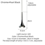 Rain Chrome Pendant Light for Dining Room Minimalism Decor Kitchen Loft