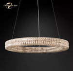 LED Halo Crystal Chandelier for Bedroom Living Dining Room Decor
