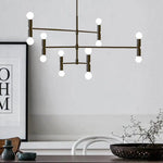 Modern Black Gold Chandelier Branch Design for Loft Bedroom Living Room Nord Fashion Atomium.