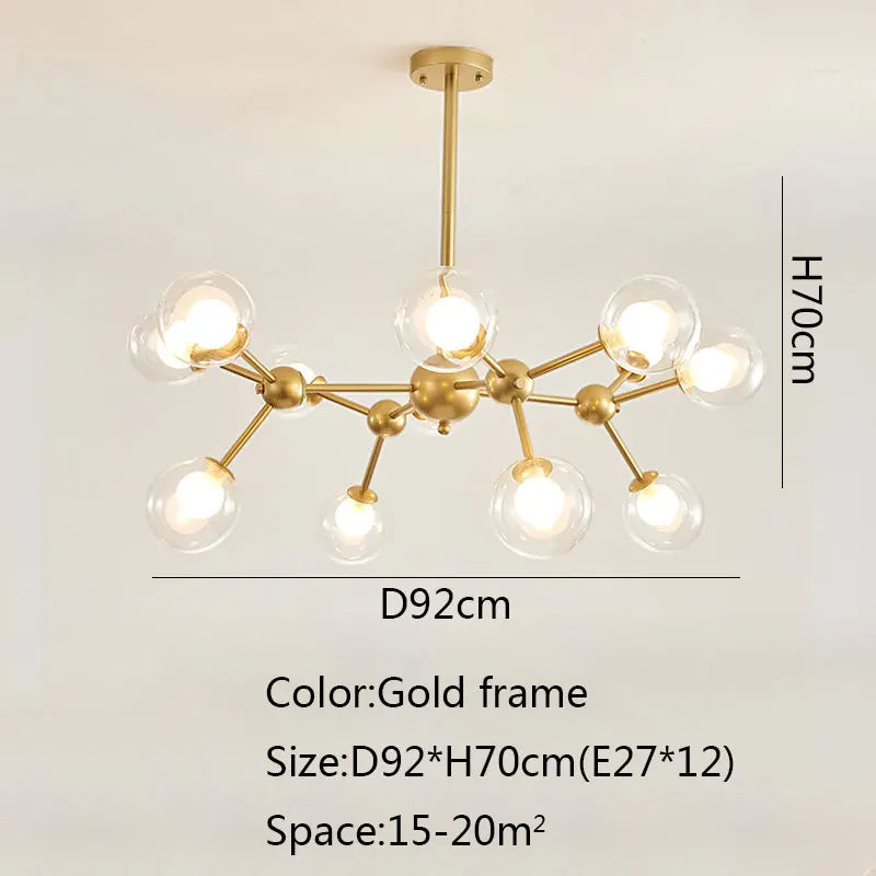 Black Postmodern Sputnik Chandelier for Dining Room and Home Decor