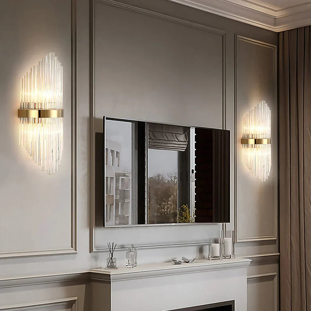 Gold Black LED Wall Sconce Light for Bedroom Corridor