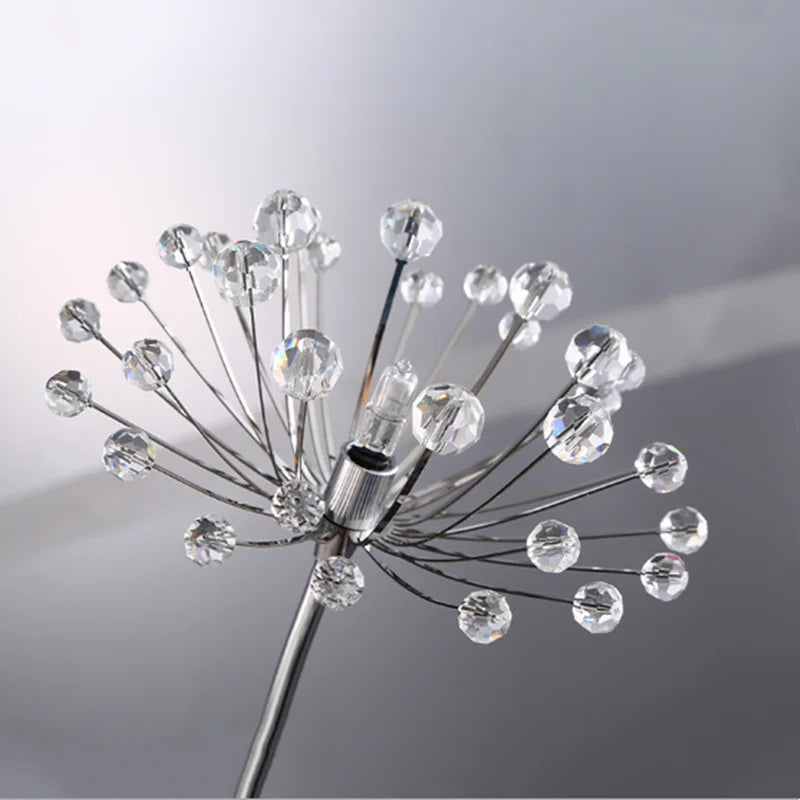 Dandelion Crystal Flower Wall Lamp for Bathroom, Bedroom, Living Room.