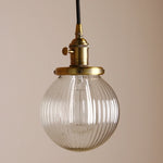 Clear Glass Globe Pendant Lights E27 Hanglamp for Living Room Loft