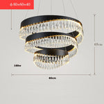 Crystal Stainless Steel LED Chandelier for Foyer