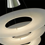 Spiral Acrylic Ring LED Pendant Light - White Nordic Designer Minimalist Lamp