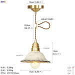 Glass Copper LED Pendant Light for Kitchen Cafe Living Room