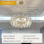 Crystal LED Chandelier for Elegant Living Room, Dining, Bedroom, Kitchen