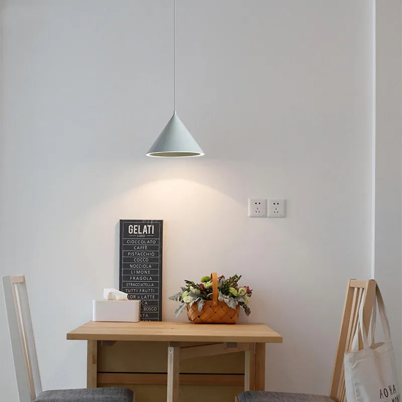 Annular Cone Pendant Lamp: Minimalist Nordic Design for Living Room, Restaurant, Bar