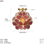 White Glass LED Ceiling Light Fixture, Nordic Modern Copper Ceiling Lamp