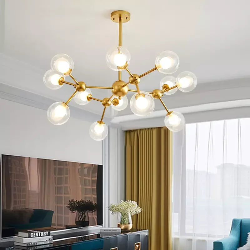Black Postmodern Sputnik Chandelier for Dining Room and Home Decor