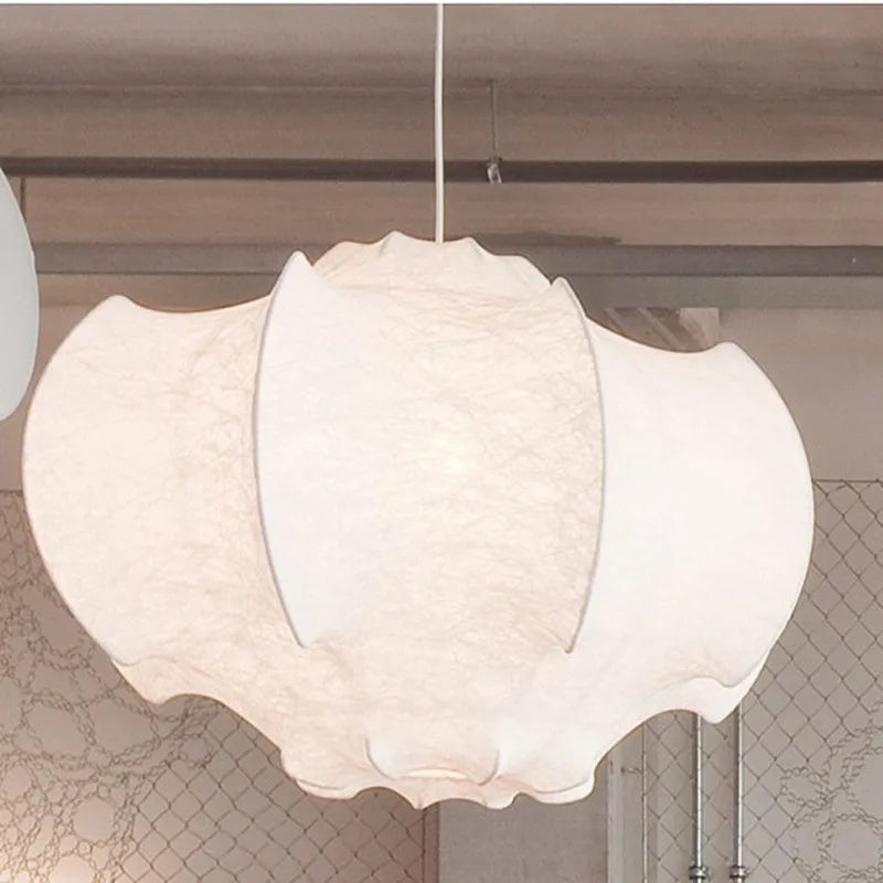 Viscontea White Fabric Chandelier for Elegant Living Spaces