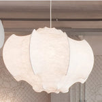 Viscontea White Fabric Chandelier for Elegant Living Spaces