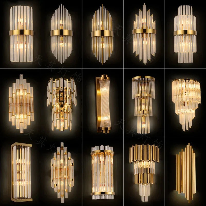 Crystal LED Wall Sconce Light for Bedroom and Corridor