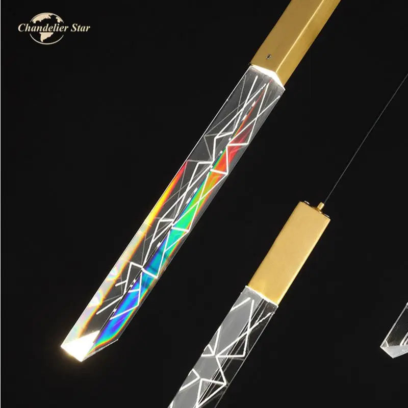 Modern Crystal LED Chandeliers - Stainless Steel Pendant Light for Bedroom, Living Room