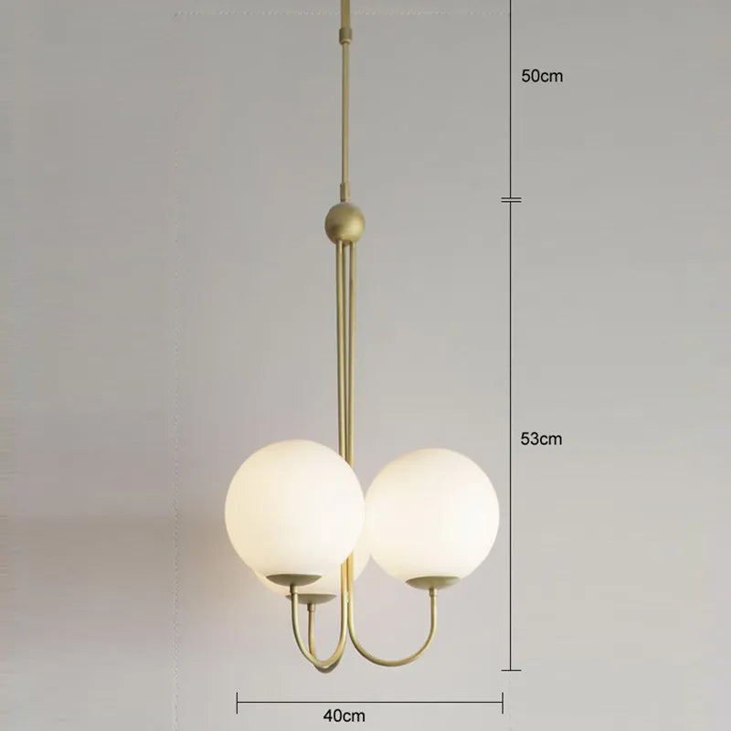 Nordic Glass Ball Pendant Lights Elegant Metal Pipe Angle Pendant Light