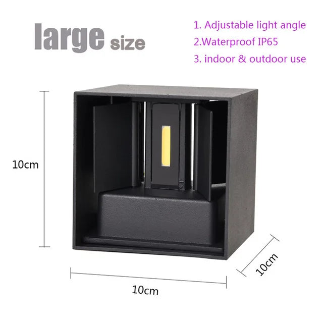 Outdoor COB LED Wall Lamp for Bedroom Hallway Porch Balcony