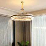 Gold Stainless Steel Crystal Chandelier for Dinning Room